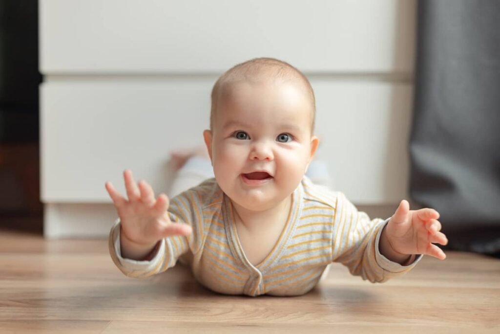 Infant in the nursery at Little Antlers Childcare in Helena, MT